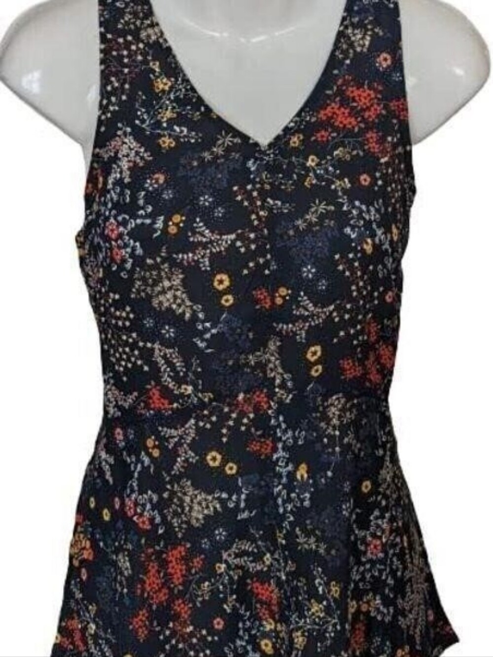 SMALL - Floral Print Summer Sleeveless Top